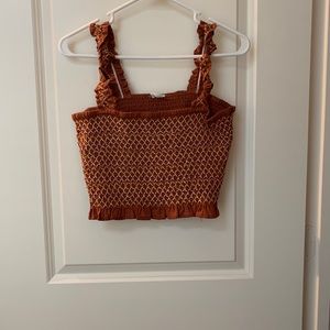 Cotton On Shirred Crop Tank Top